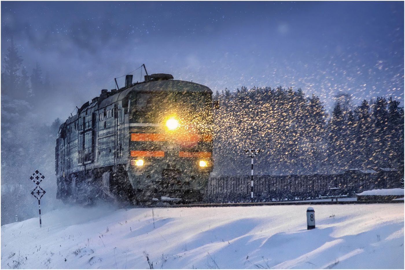 Beautiful winter photo: polar express