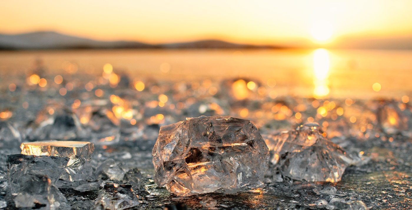 Ice diamonds of Lake Baikal