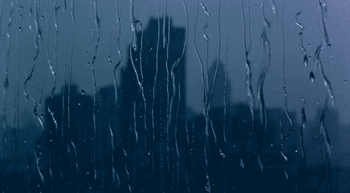 تصویر GIF باران خارج از پنجره