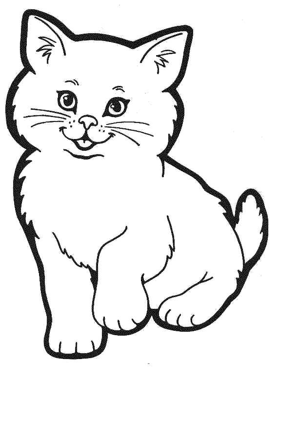 Desen alb-negru al unei pisici