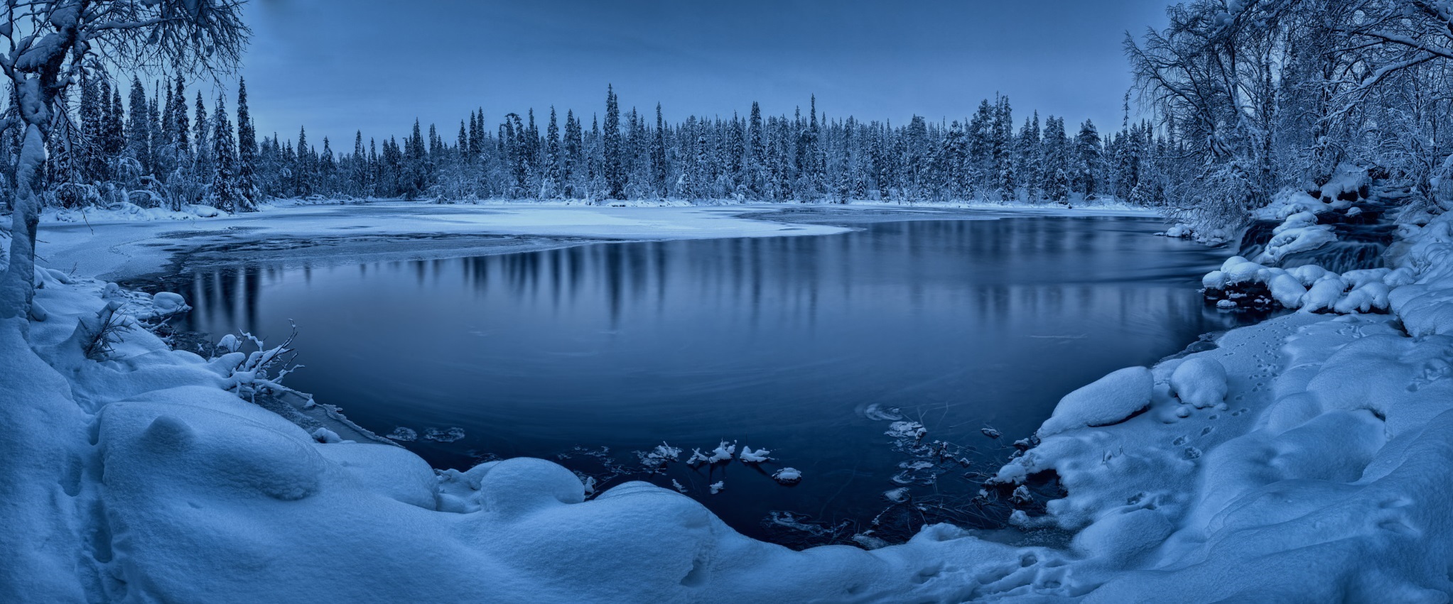 Foto alam di musim dingin