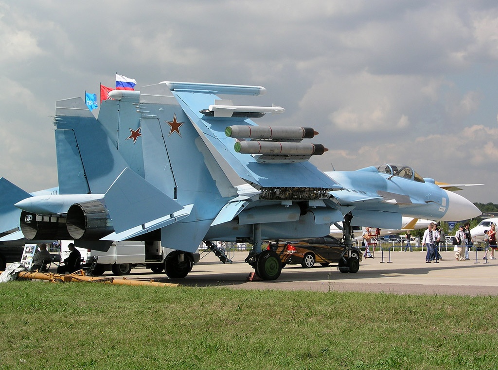 Su-33 (Su-27K), larawan mula sa air show MAKS-2005