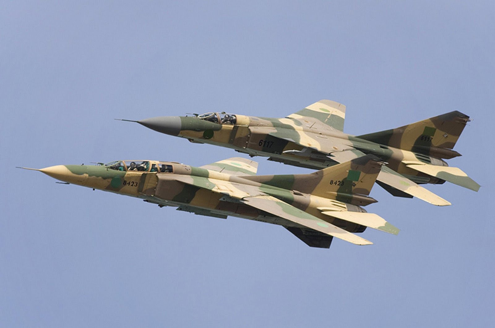 Foto: Jatos de combate MiG-23 da Líbia