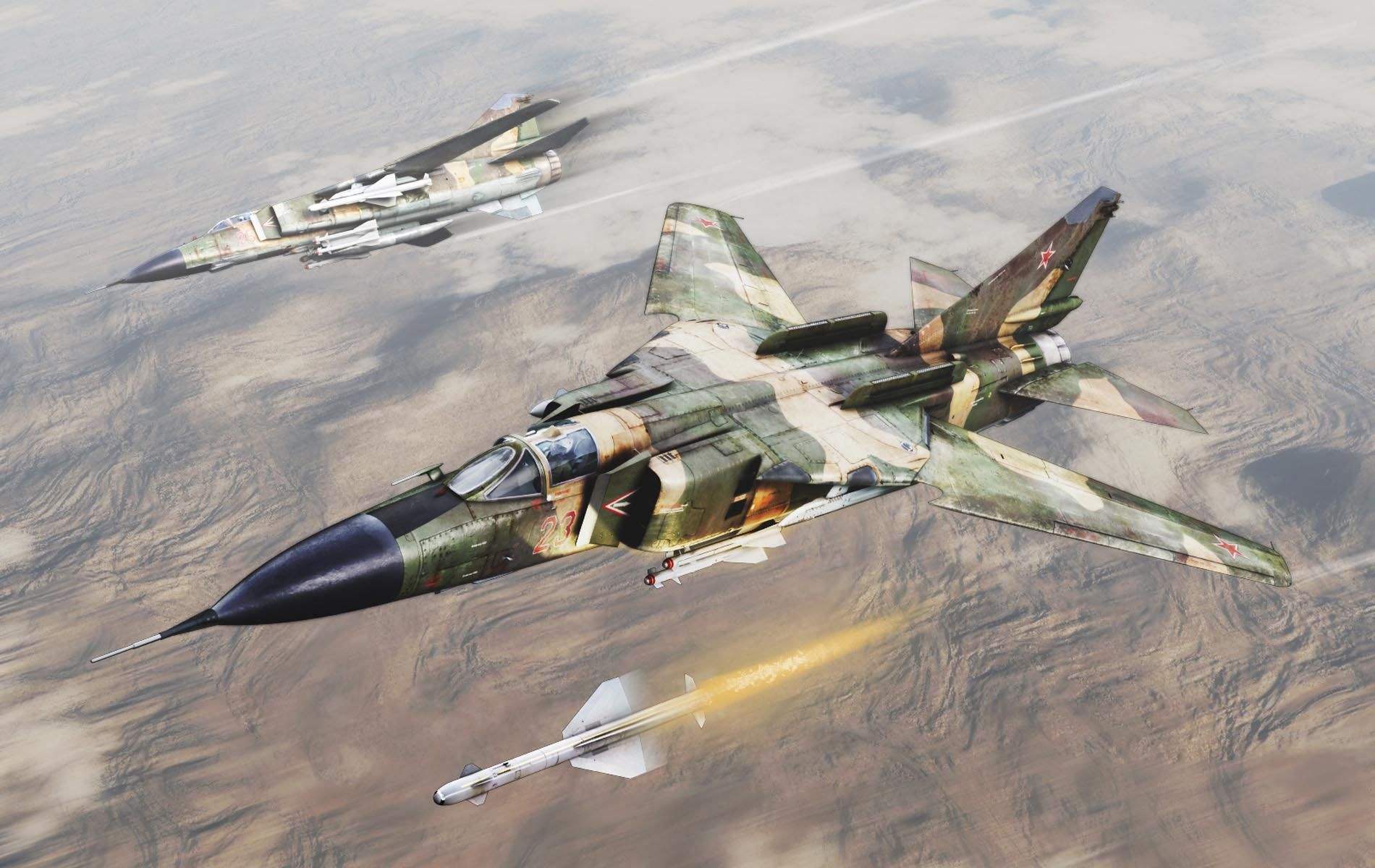 Bilde av MiG-23-angrepene