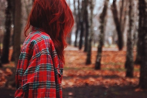Photo of red girls without a face