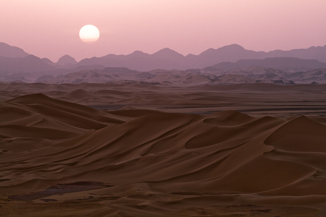 Landschap van de Sahara, Libië