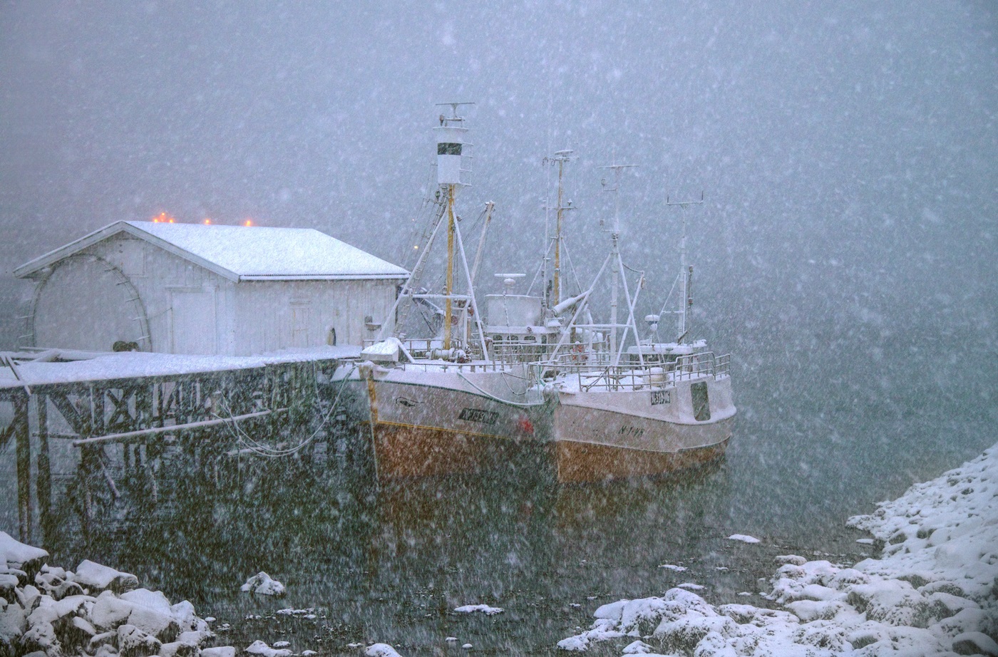 Beautiful photo of winter in Lofoten