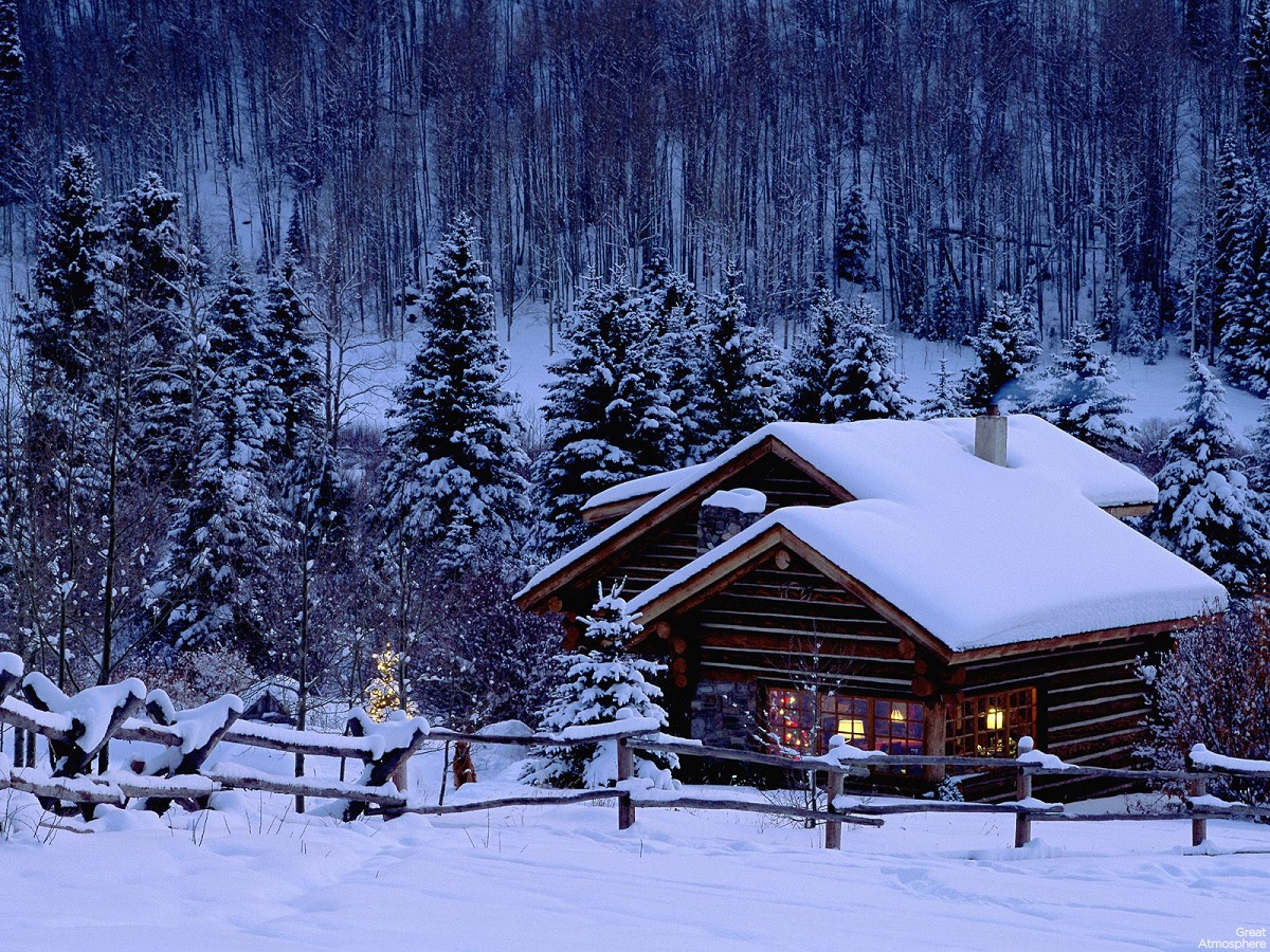 Beautiful photo of winter: New Year in the village