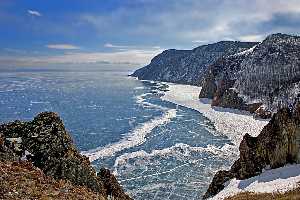 Fotografie jazera Bajkal v zime