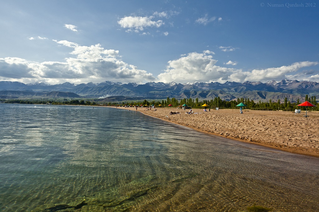 Paesaggio in Issyk-Kul Lake