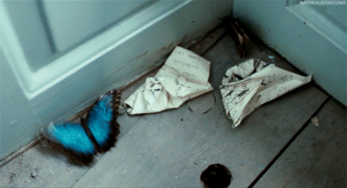 Gif imagine fluture albastru