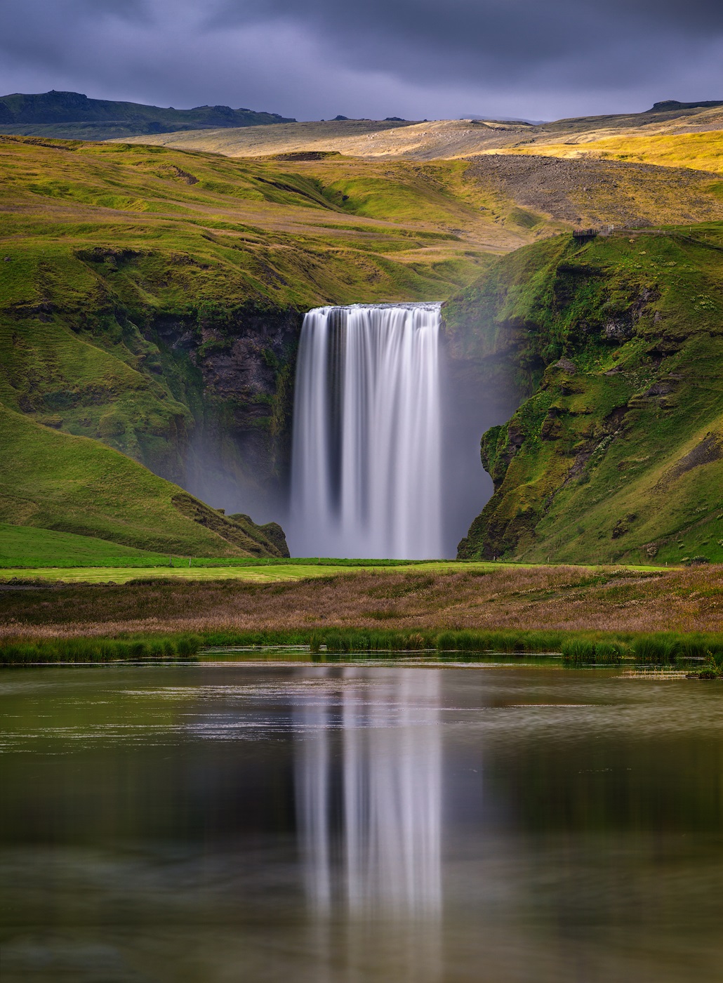 Waterfall sa Skogafoss sa Iceland