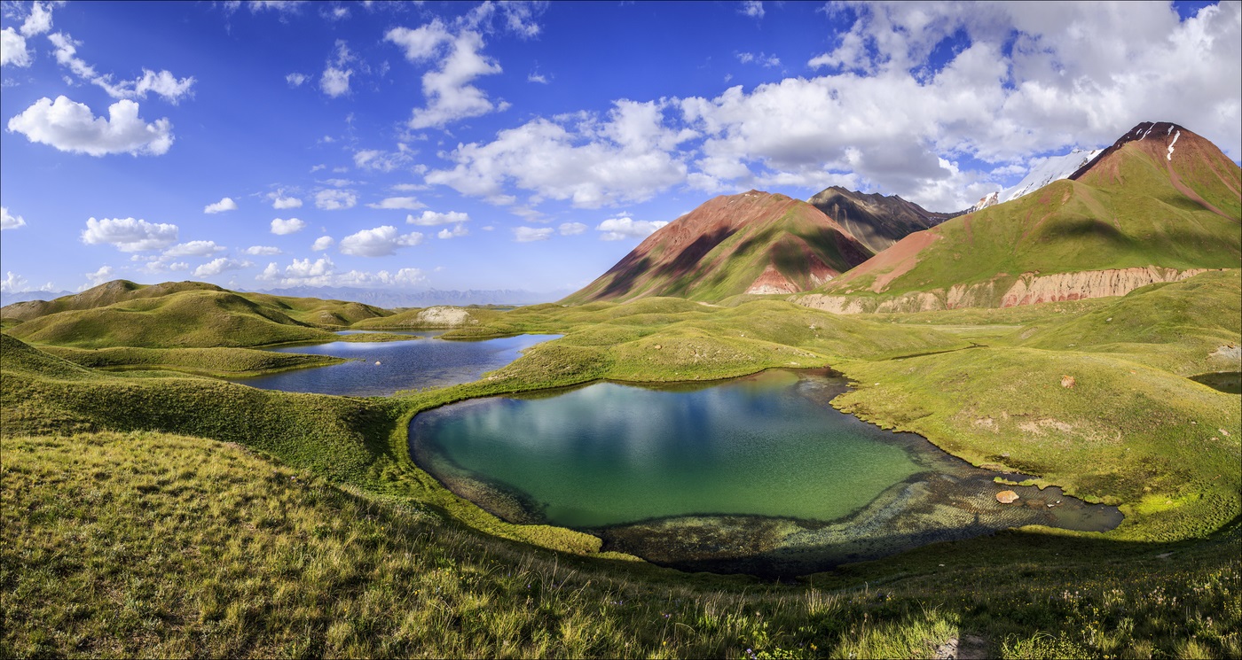 Kirgizstāna, Pamirs, Zabāliju līcis, Achiktasa ezeri