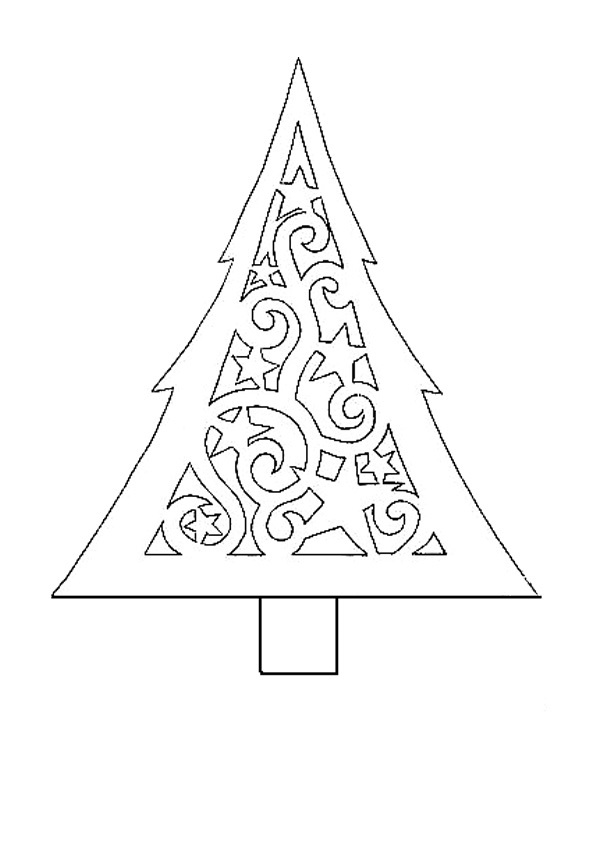 Божиќ слики на прозорците: елка