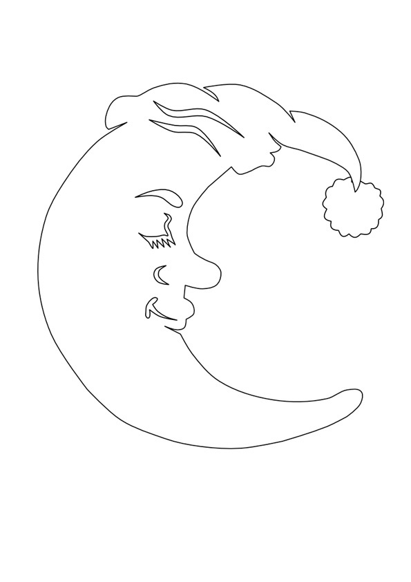 Mga hulagway sa Pasko sa bintana: ang bulan