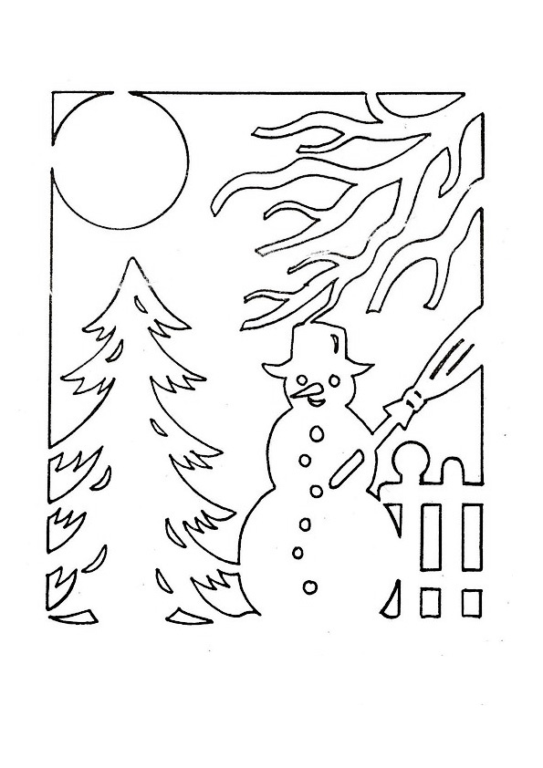 Mga hulagway sa Pasko sa bintana: snowman
