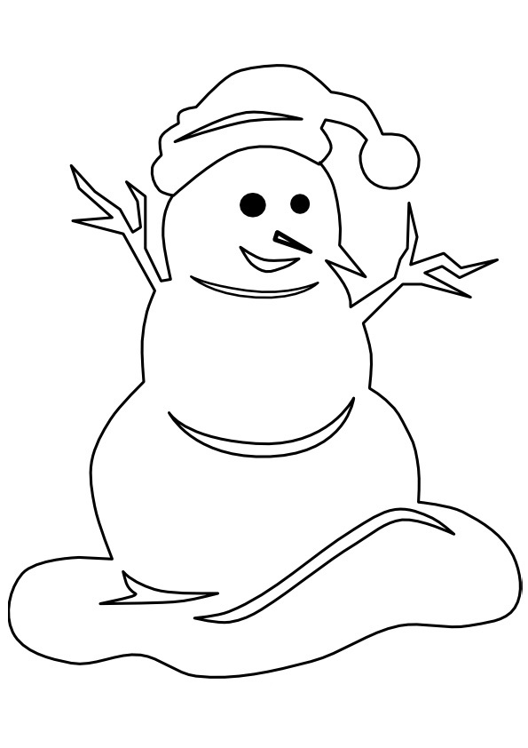 Навагоднія карцінкі на вокны: снегавік
