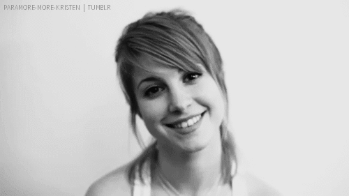 GIF picture: girl winks