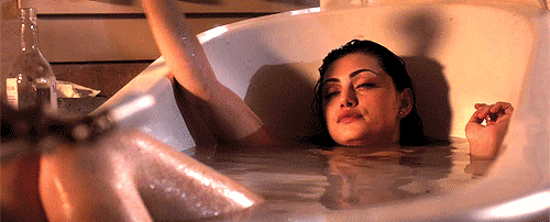 GIF picture: girl in the bathroom