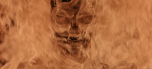 GIF setšoantšo ho tloha filimi "Terminator"
