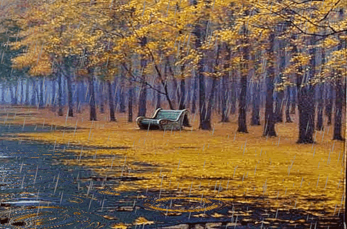 Слика ГИФ киша у јесенском парку