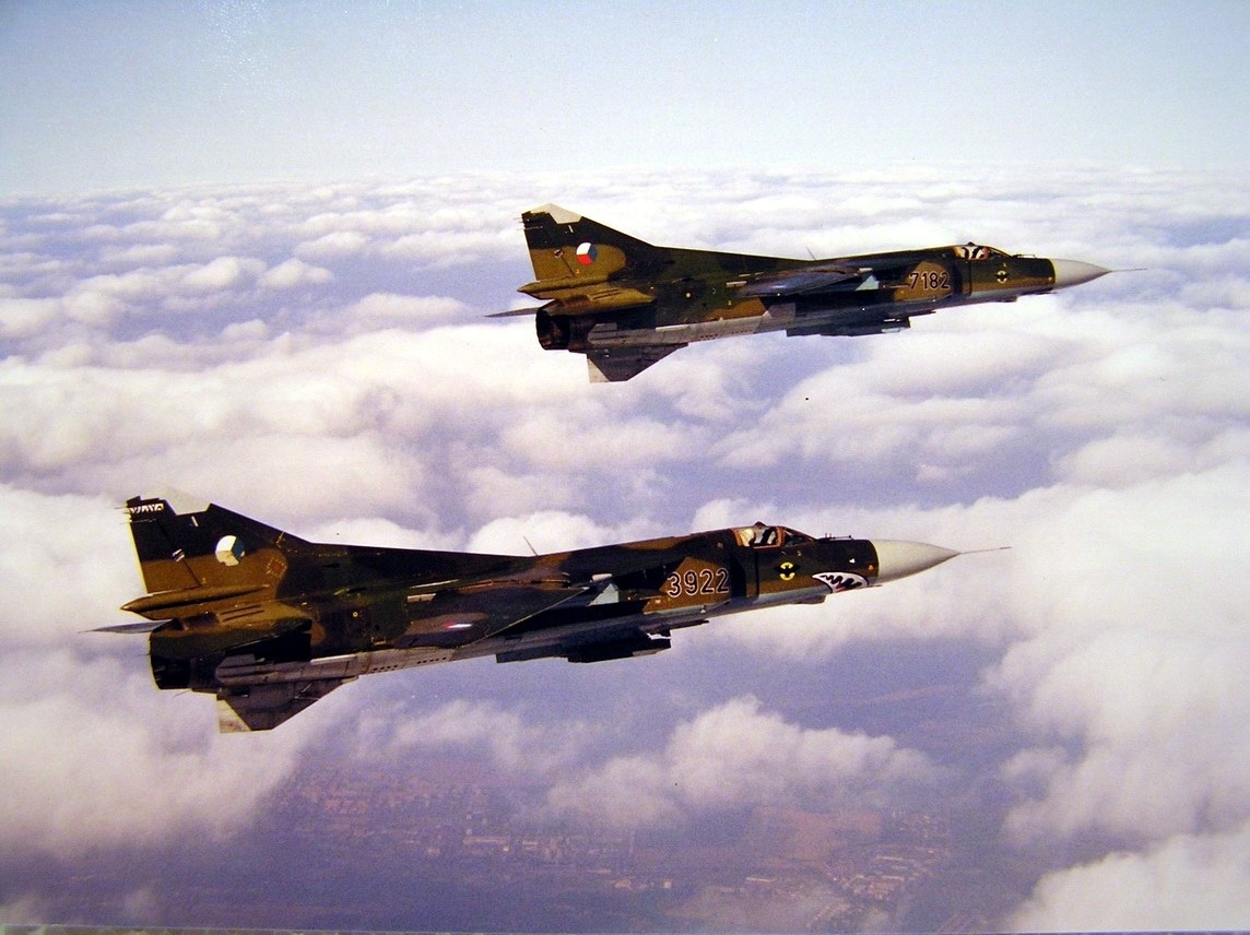 Força Aérea Tcheca MiG-23MF. Foto tirada em junho de 1994
