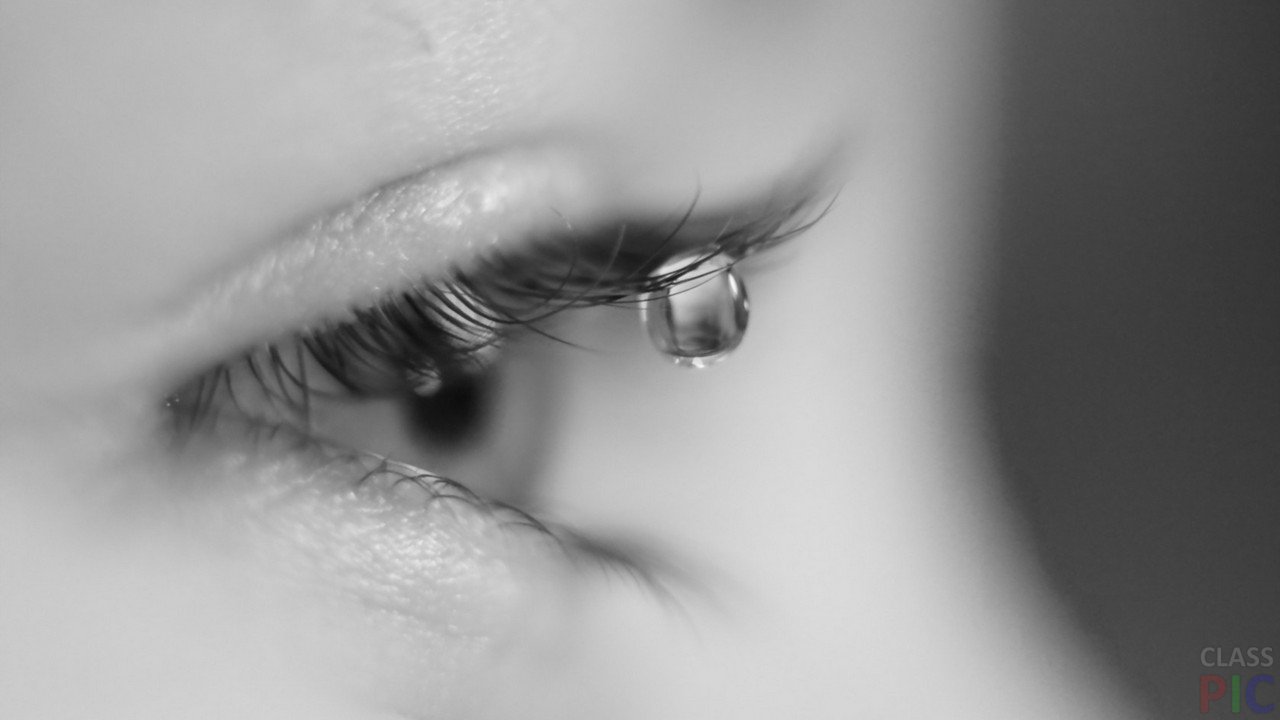 Photo of a girl crying