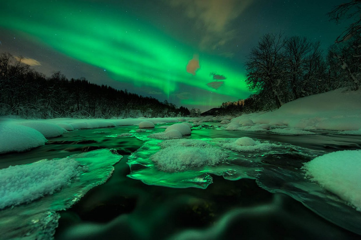 Foto da aurora boreal por Arild Heitmann