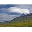 Lenticular pilvi ja tulivuori Kamen, Kamchatka
