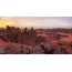 Alžírska Sahara, hory Tadrar pri západe slnka