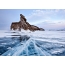 El extremo sur de la isla Ogoy, pequeño mar, lago Baikal