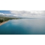 Pohľad z vtáčej perspektívy na jazero Issyk-Kul