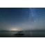 Jazero Issyk-Kul v noci