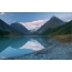 Foto nke ọdọ mmiri Altai: Lake Akkemskoe, Mountain Belukha