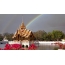 Rainbow üle pagoodi. Pagood - kultuuri tegelase budistlik, hindu või taoistlik hoone
