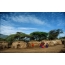 Masai-dorp in het Serengeti-park