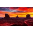 Foto van een zonsondergang in Monument Valley, Verenigde Staten