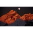 Everest, full moon sunset