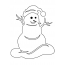 Навагоднія карцінкі на вокны: снегавік