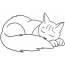 Fekete-fehér rajz egy macska