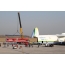An-225 Mriya هنگام بارگیری قطار در چین