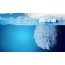 Figura: Comparación del submarino y la superficie del iceberg.