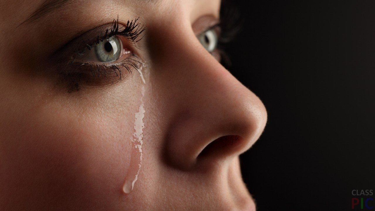 Photo of a crying girl